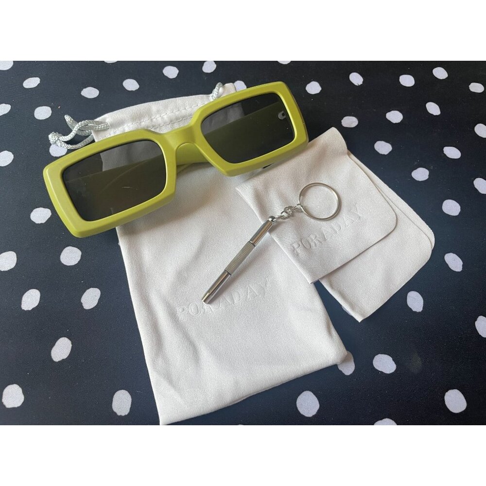 Sunglasses for Women Luxury Designer Sun Glasses Fashion‎ Square green